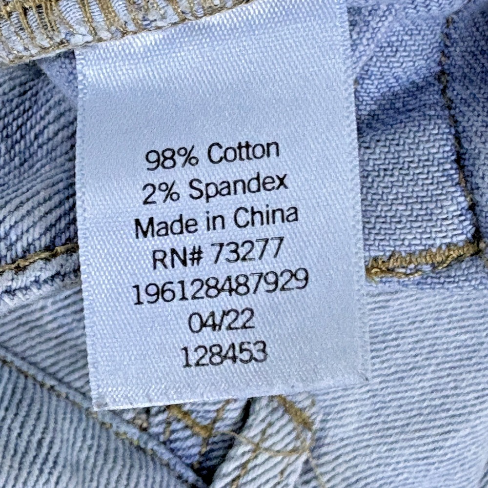 SO Womens Wide Leg Cropped Denim Jeans Raw Hem Light Wash‎ Size 13 31W - Picture 9 of 16